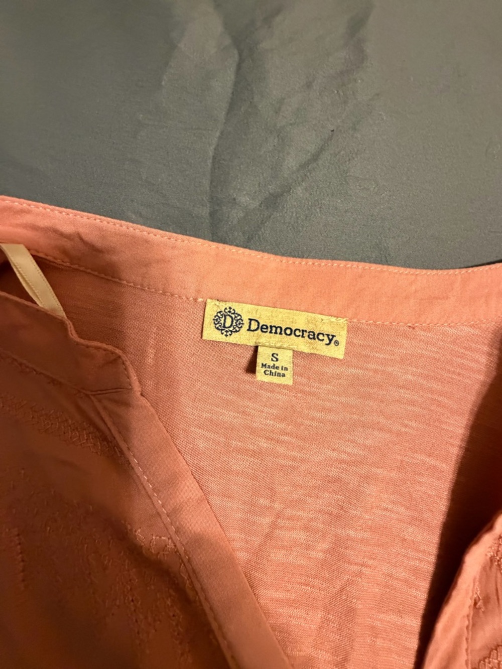 Democracy Coral Lace-Trim Button Tunic - Picture 4 of 4
